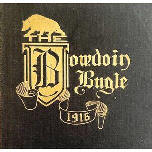 Bowdoin Bugle 1916 Maine Yearbook Volume 70 Lewiston Antique HC #2 HBS